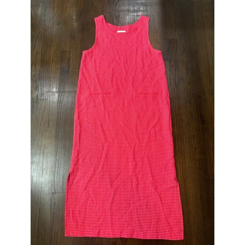 Christopher & Banks Pink Gingham Long Dress Cottage Core size S